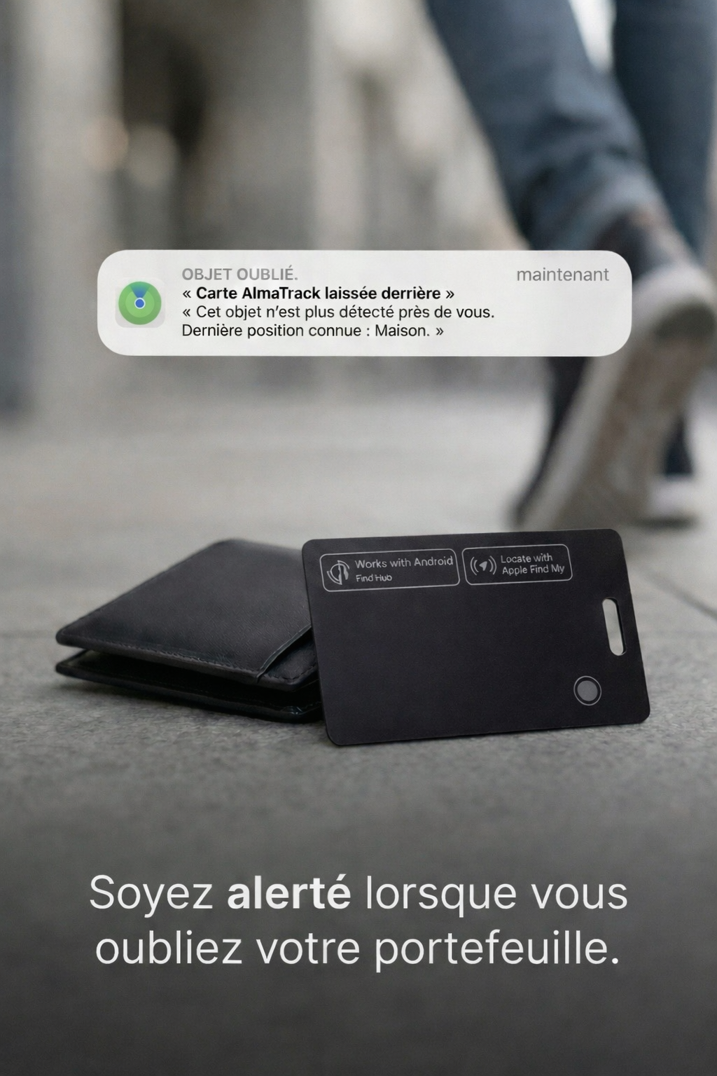 Carte Finder Alma Track™ – Localisateur Bluetooth ultra-fin (iPhone & Android)