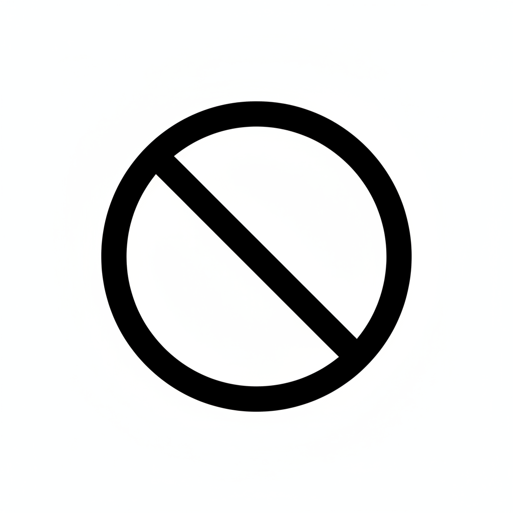 Icône interdiction noir et blanc