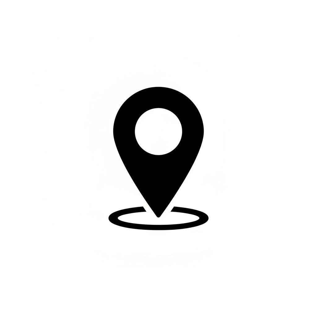 Icône localisation fond blanc