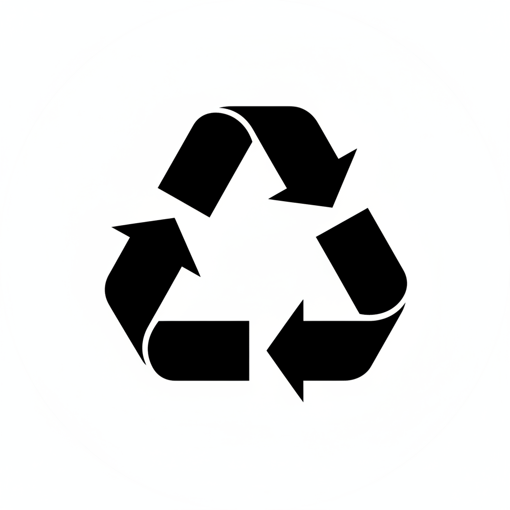 Logo recyclage noir